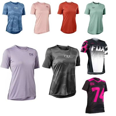 Jersey de murciélago FOX para mujer, camisetas de bicicleta