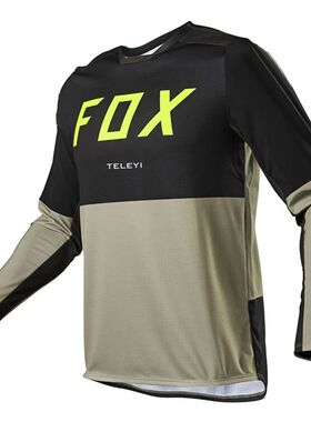 2024 Men's Downhill Jerseys Fox teleyi Mountain Bike MTB Shi