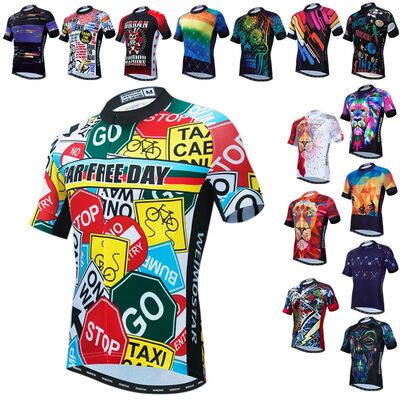 Camiseta de ciclismo para hombre, camisa de manga corta tran