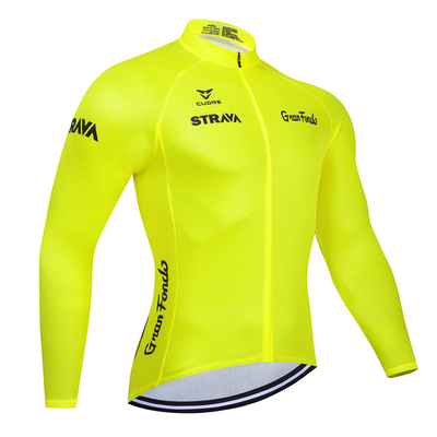 Pro Cycling Jersey 2021 STRAVA Long Sleeve Mountain Bicycle