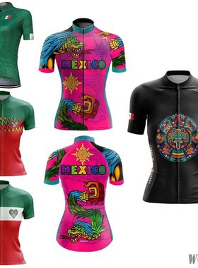 Camiseta de ciclismo del Equipo Nacional de México para muj