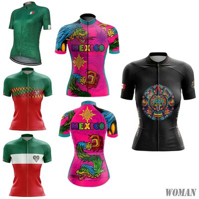 Camiseta de ciclismo del Equipo Nacional de México para muj