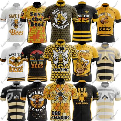 Bee Amazing-Camiseta de ciclismo para hombre, Maillot para b