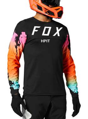Hpit Fox-camiseta negra de manga larga para hombre, camisa d