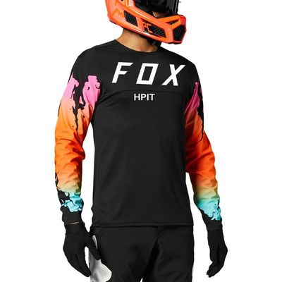 Hpit Fox-camiseta negra de manga larga para hombre, camisa d
