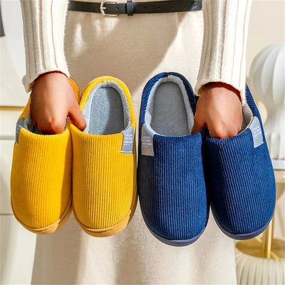 Women Winter Warm Home Slippers Men Indoor Thicken Non-slip