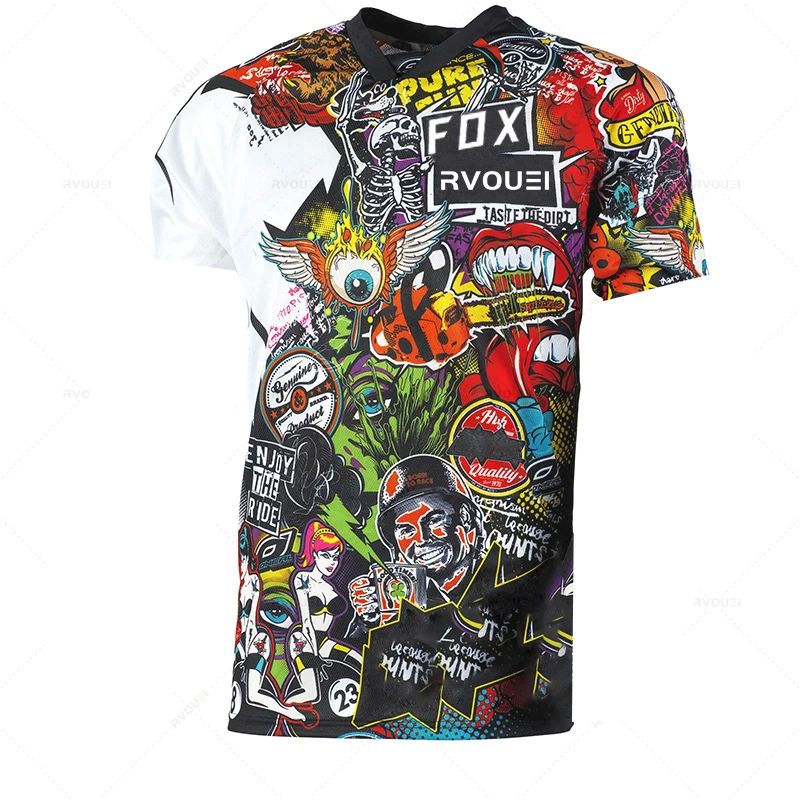Sudadera de motocicleta transpirable para hombre, Rvouei Fox