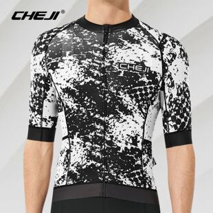 Cheji-maillot de Ciclismo para Hombre, camiseta de manga cor
