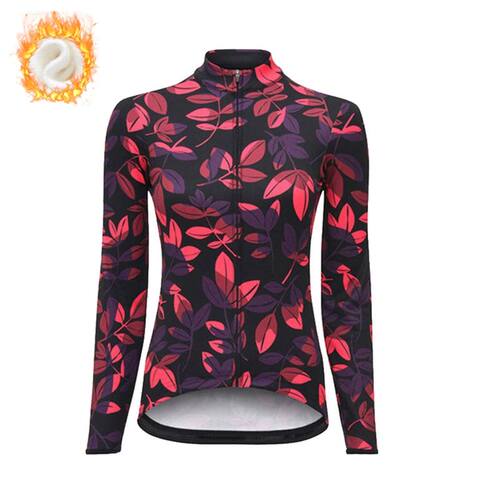 Ropa térmica de ciclismo para mujer, Jersey de manga larga