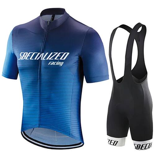 Conjunto de Ciclismo de manga corta para hombre, sudadera co