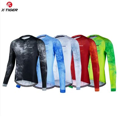 Camisetas de Ciclismo de X-TIGER, Jersey de manga larga de v