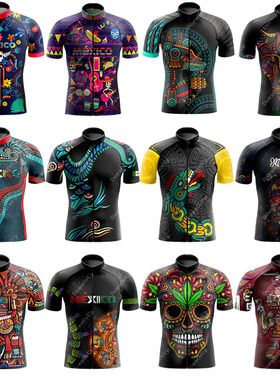 Mexico Men's Cycling Jersey Breathable Quick-Drying Maillot
