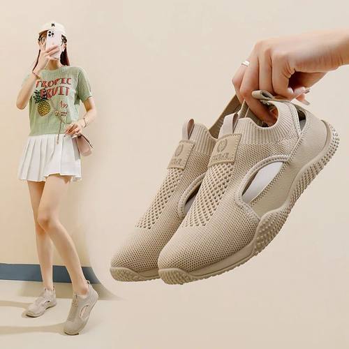2024 The New Breathable Hollow Women Sneakers Platform Casua