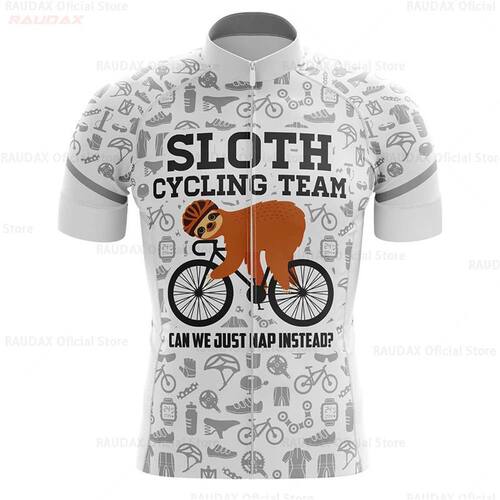 Cycling Jerseys Man 2022 Funny Sloth Team Summer Short Sleev