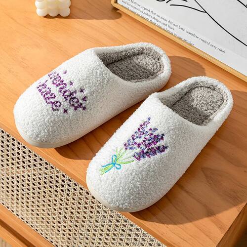 Slippers Women Home Warm Small Sequins Design Lavender Leisu