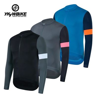 YKYWBIKE Pro Team Mangas largas Hombres Ciclismo Jersey Road