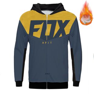 Hpit FOX-Sudadera con capucha y cremallera para Motocross, j