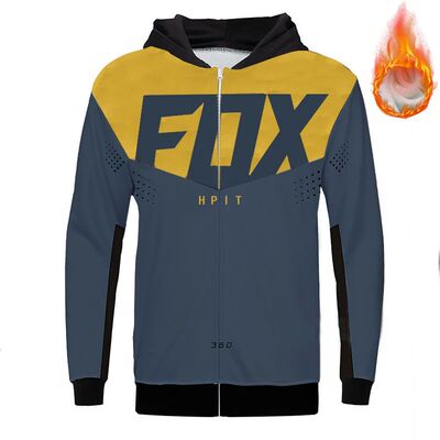 Hpit FOX-Sudadera con capucha y cremallera para Motocross, j