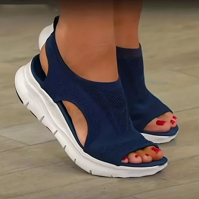 Elevate Your Style: Chic Open-Toe Wedge Sandals with Strappy