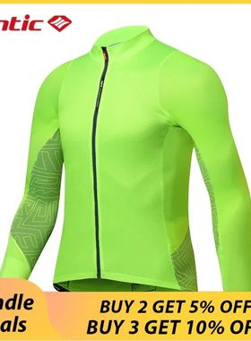 Santic-Camiseta de manga larga de ciclismo para hombre, cami