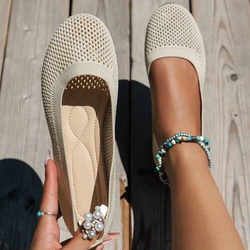 Fashion Women Flats Round Toe Flat Platform Shoes Slip On Sh