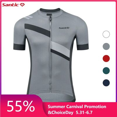 Santic-camisetas de Ciclismo de manga corta para hombre, cam