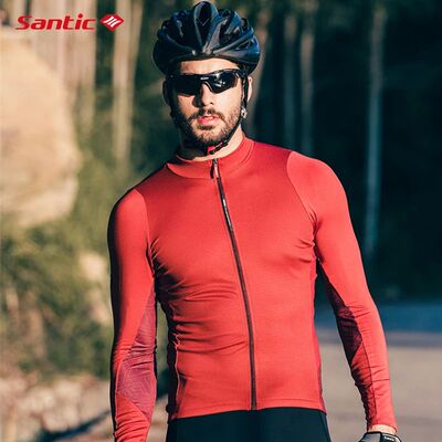 Santic-Camiseta de ciclismo para hombre, Jersey transpirable