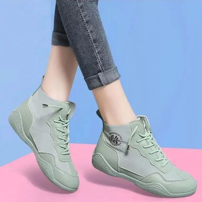 2024 Spring Summer High-top Canvas Shoes Women Thin Breathab