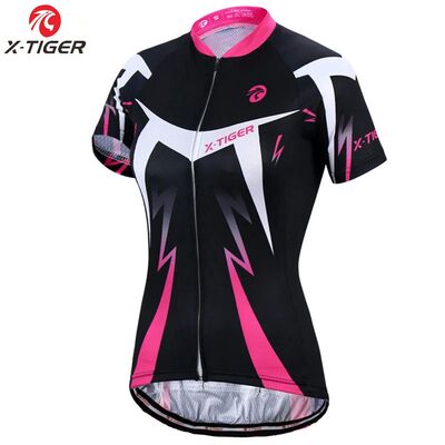 X-tiger-camisetas de Ciclismo de manga corta para mujer, rop