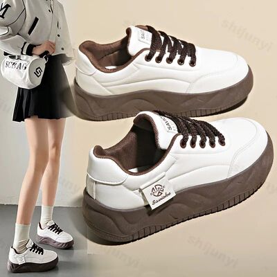 2025 New Women's Casual Sneakers Fashion Lace Up Platform Vu