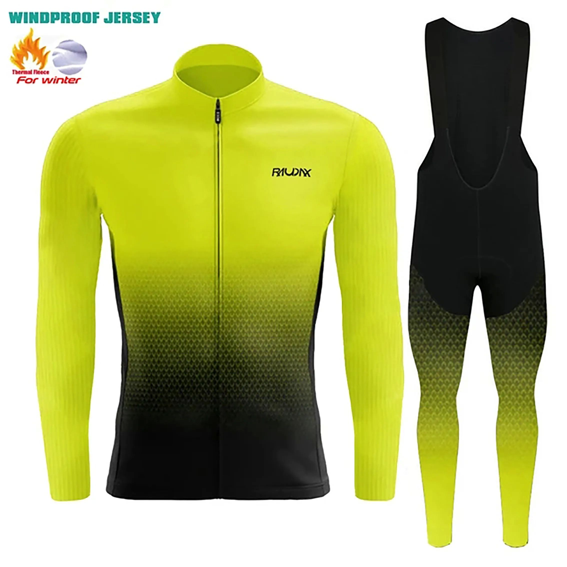 RAUDAX-Conjunto de Ropa térmica de lana para Ciclismo, Mail