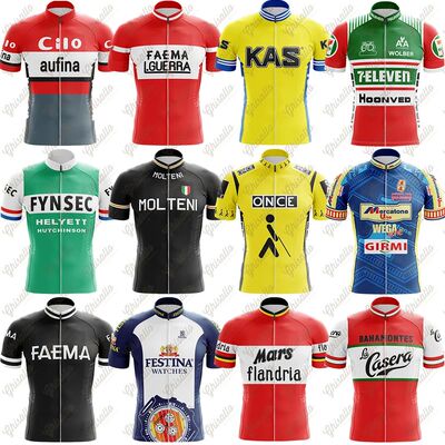 Camiseta de ciclismo Retro para hombre, Maillot reflectante