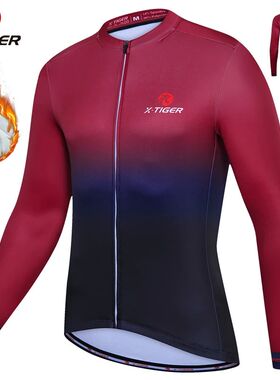 X-TIGER-camisetas de Ciclismo de manga larga para hombre y m