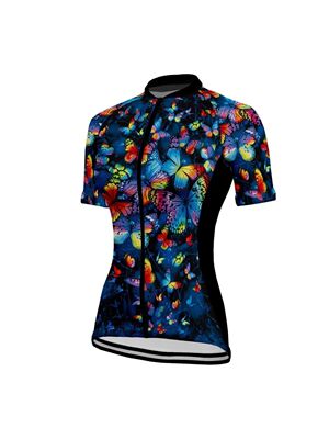 Camiseta de ciclismo para mujer, camisa de bicicleta de mang