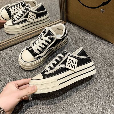 Autumn Sneakers Canvas Platform Shoes Fashion Casual Women's