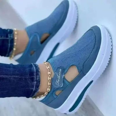 2024 Summer New Breathable Mesh Wedge Casual Sport Shoes Plu