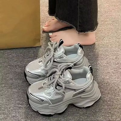 Women  Flat Shoes Trainers Ladies Thick Sole Shoes Thick Sol