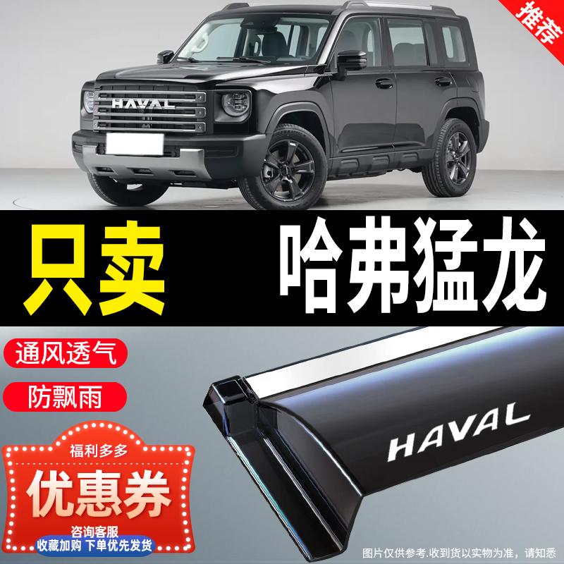 2024款哈弗猛龙晴雨挡雨眉防雨窗条汽车用品装饰配件改装防雨挡板