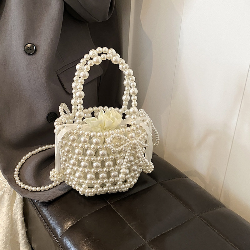 可爱女童单肩包甜美珍珠菜篮子洋气公主小孩斜挎包夏季新款儿童包