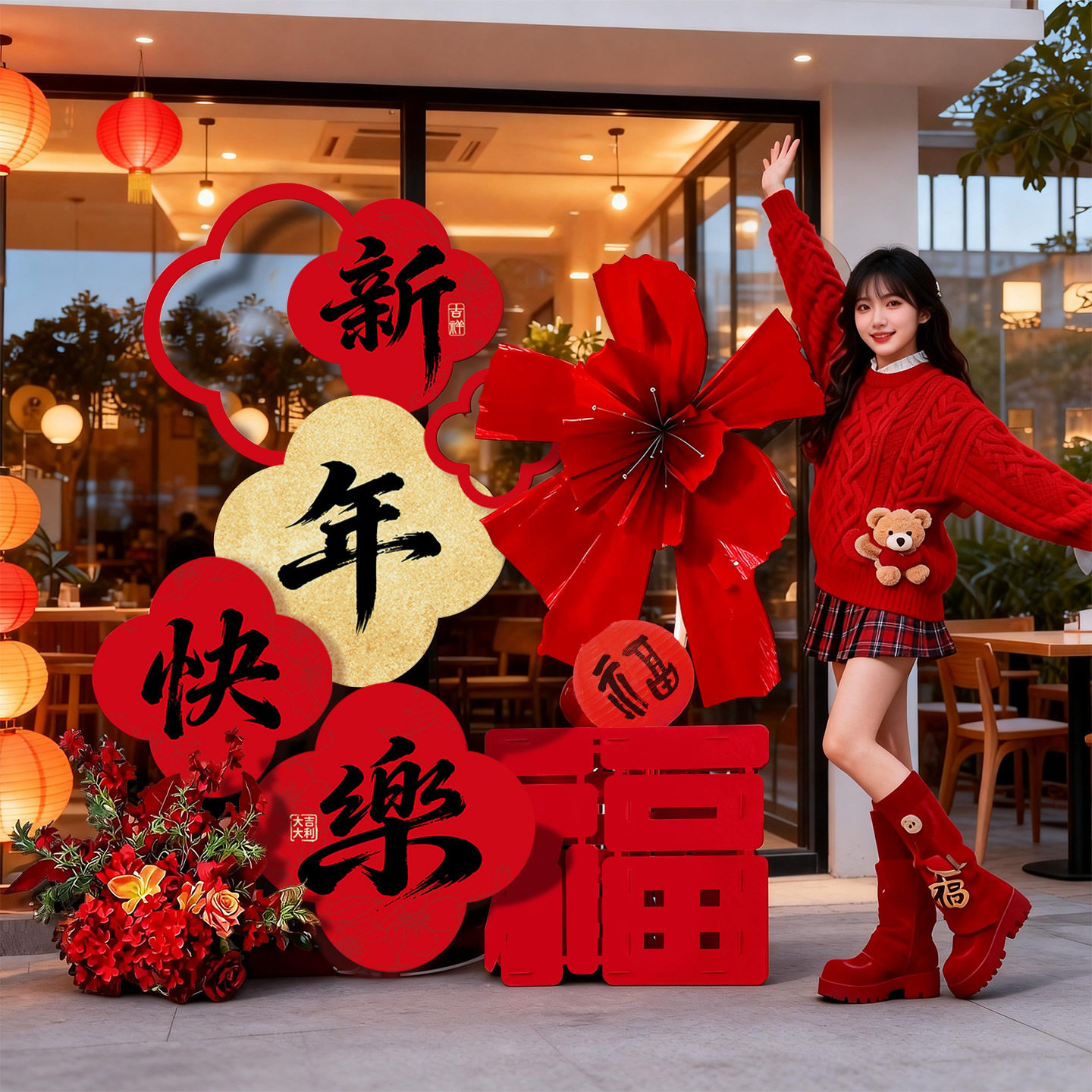 新年kt板2026新款春节过年店铺商场气氛布置用品马年客厅喜庆装饰,节庆用品/礼品,装扮布置套餐,淘宝优惠券,粉丝福利购,淘宝优惠卷