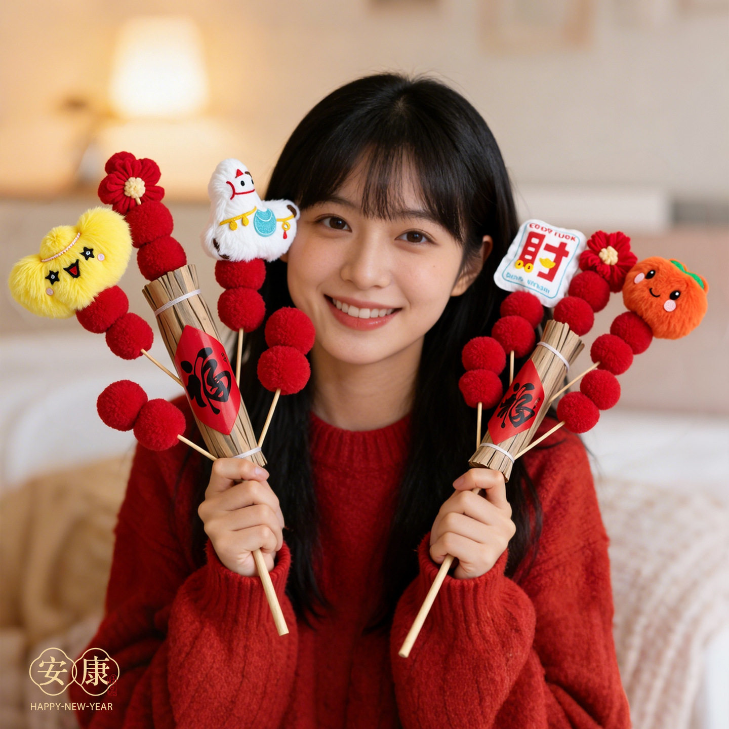 2026毛绒糖葫芦拍摄道具新年装饰品马年春节氛围喜庆节庆用品批货,节庆用品/礼品,节日装扮用品,淘宝优惠券,粉丝福利购,淘宝优惠卷