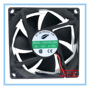 F8025R12HB DC24V 0.25A 12V 48V 8025直流风扇80x25mm电源散热器