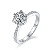Micro-Paved Six-Prong Setting, 1 Carat Center Diamond