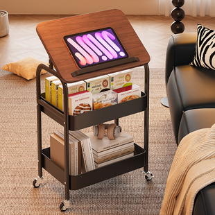 可移动茶几沙发边几小推车床边置物架客厅高茶几桌子零食床头柜子