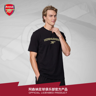 arsenal阿森纳旗舰店官方正品夏季北伦敦黑色短袖T恤衫男女