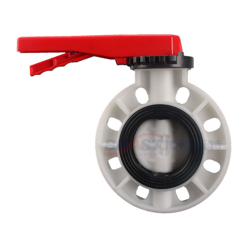 手柄FRPP蝶阀 D71X-10S FRPP材质 EPDM 耐高温耐酸碱蝶阀