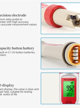 9908背光水质检测仪PEZ/PH/TDS/EC/温度四P合一便携式多功能测试