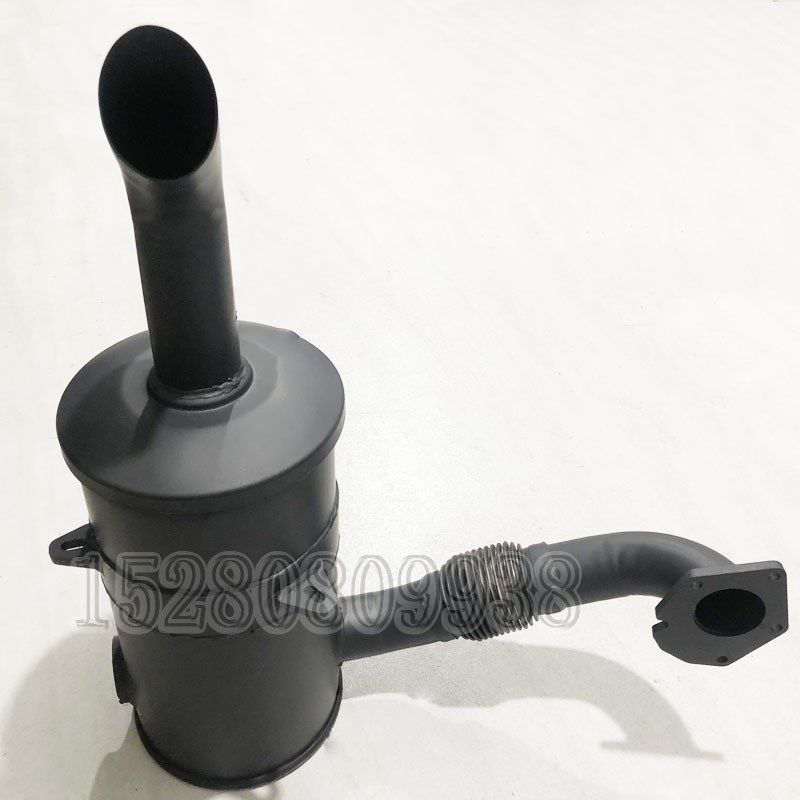 新源B7-85胶轮式小型挖掘机配件 新柴玉柴C75-9消声器总成 排气管