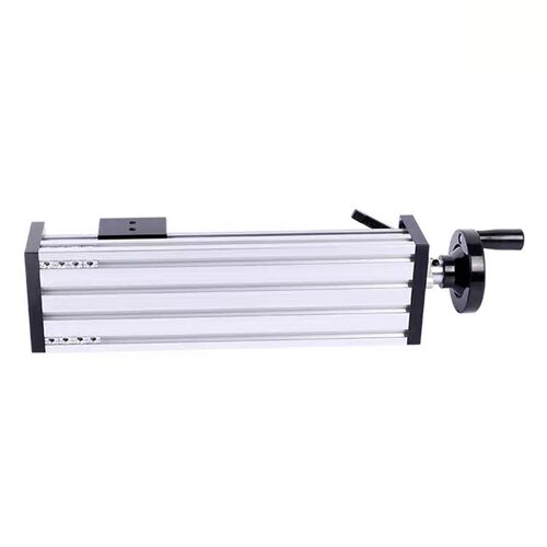 双光轴滚珠丝杆直线数控运动导轨滑台手摇十字模组步进电机工作台