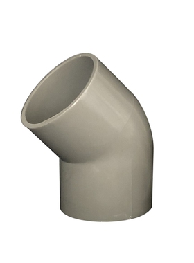 UPVC给水直弯45度等径弯头 PVC半弯125 140 160 180 200 225 250